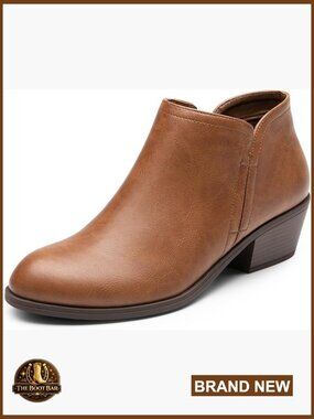 Women's Ankle Boots Chunky Heel Almond Toe Comfortable Fall Winter Booties